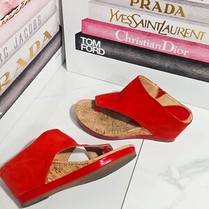 Donald Pliner Myrtle Leather Sandal In Tomato Leather With Toe Ring